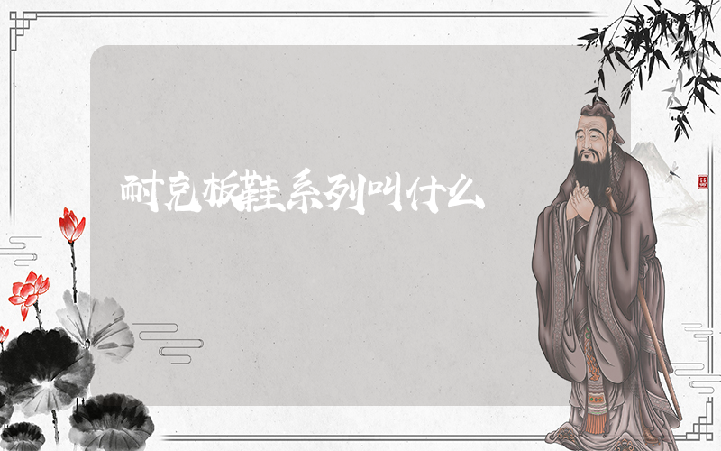 耐克板鞋系列叫什么插圖