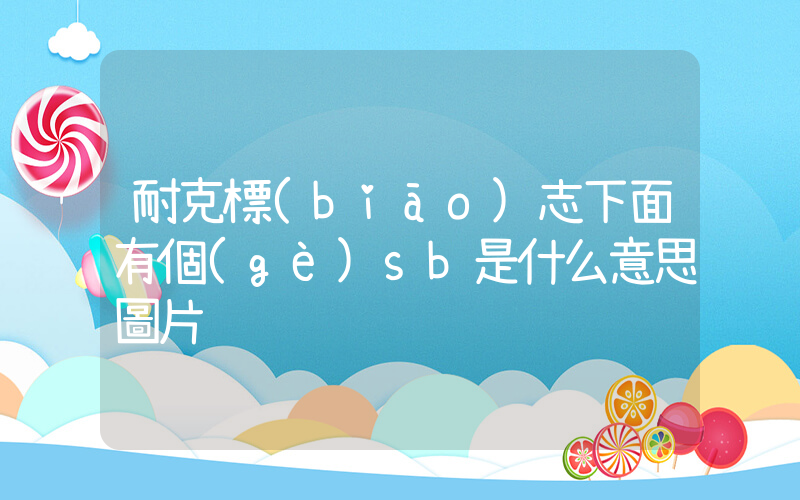 耐克標(biāo)志下面有個(gè)sb是什么意思圖片插圖