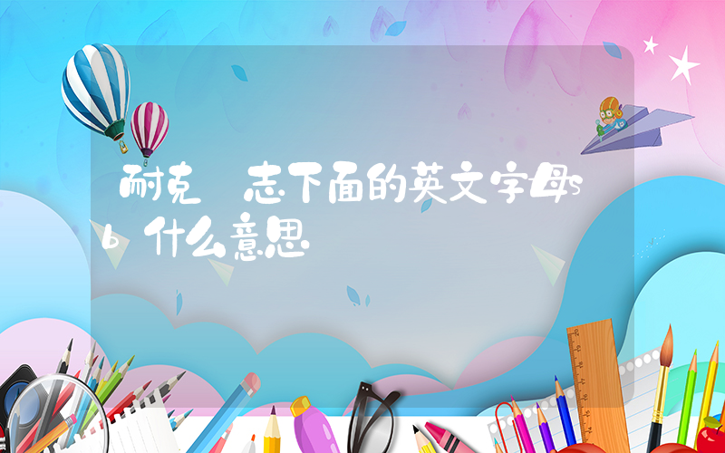 耐克標志下面的英文字母sb什么意思插圖