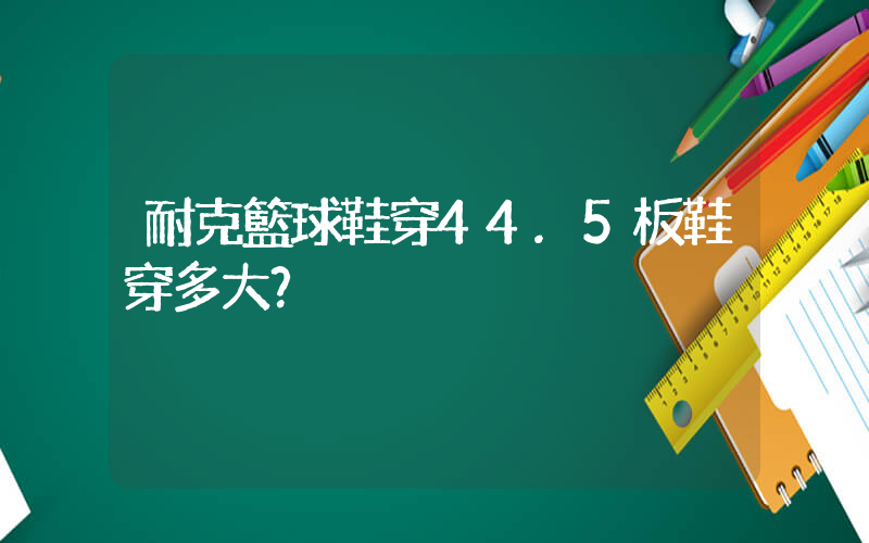 耐克籃球鞋穿44.5板鞋穿多大？插圖