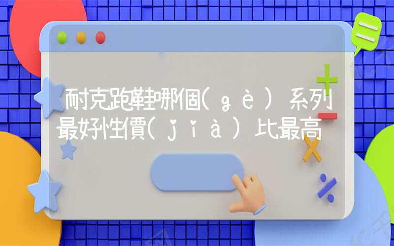 耐克跑鞋哪個(gè)系列最好性價(jià)比最高插圖