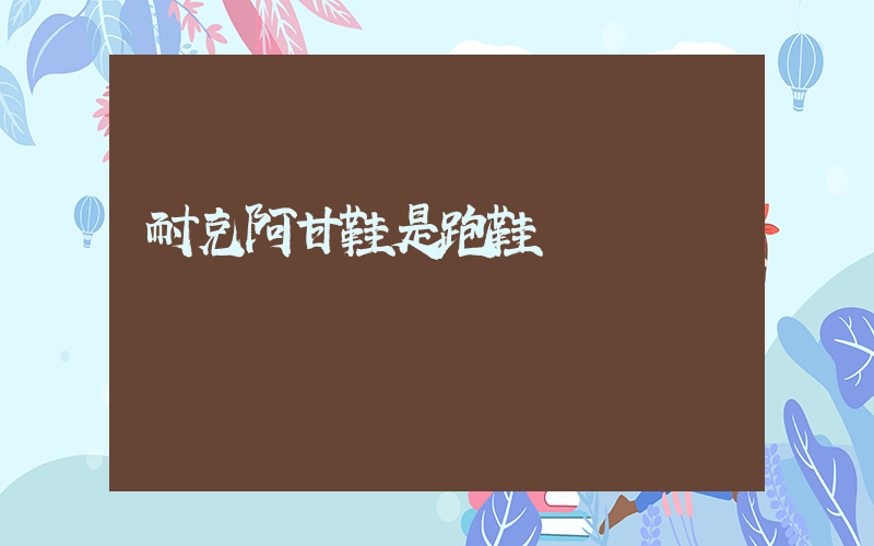 耐克阿甘鞋是跑鞋嗎插圖
