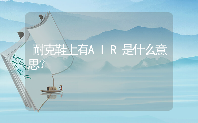 耐克鞋上有AIR是什么意思？插圖