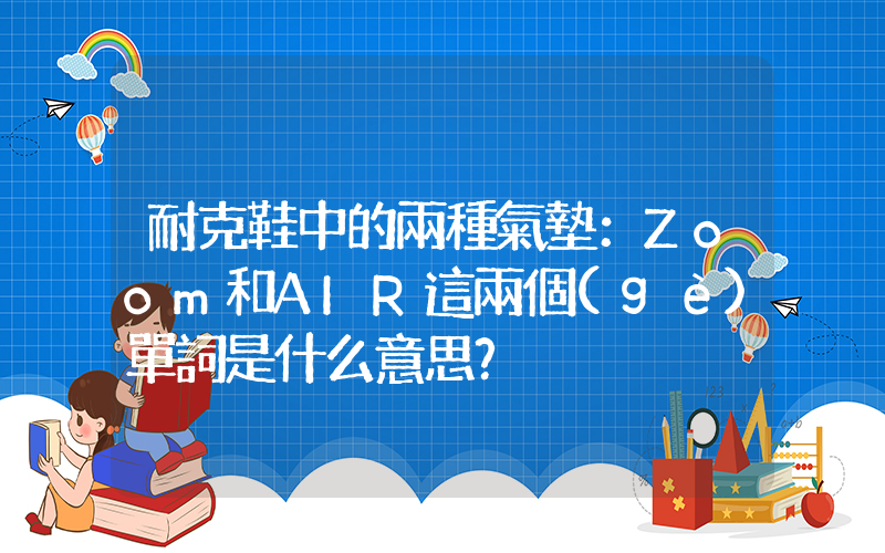 耐克鞋中的兩種氣墊：Zoom和AIR這兩個(gè)單詞是什么意思？插圖