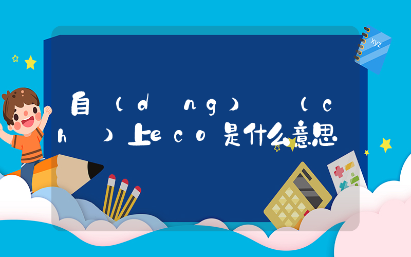 自動(dòng)擋車(chē)上eco是什么意思插圖