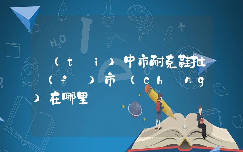 臺(tái)中市耐克鞋批發(fā)市場(chǎng)在哪里插圖