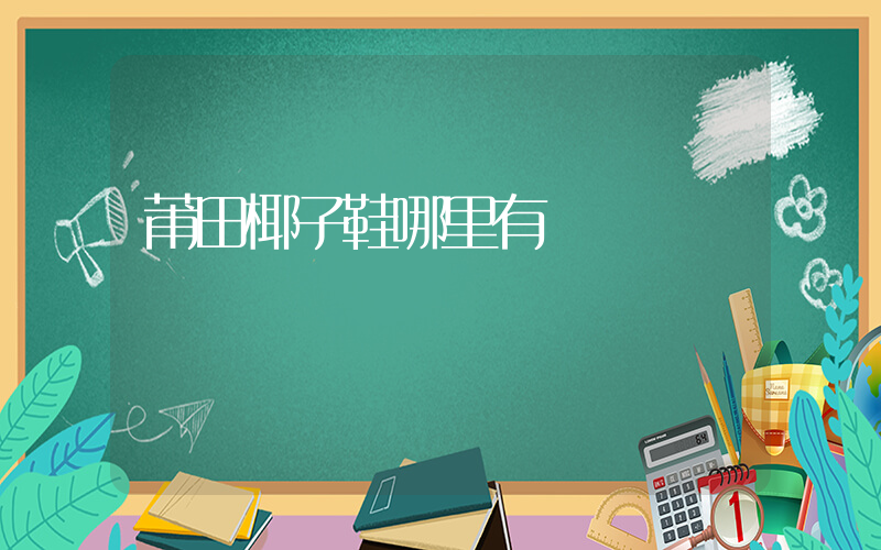 莆田椰子鞋哪里有賣插圖
