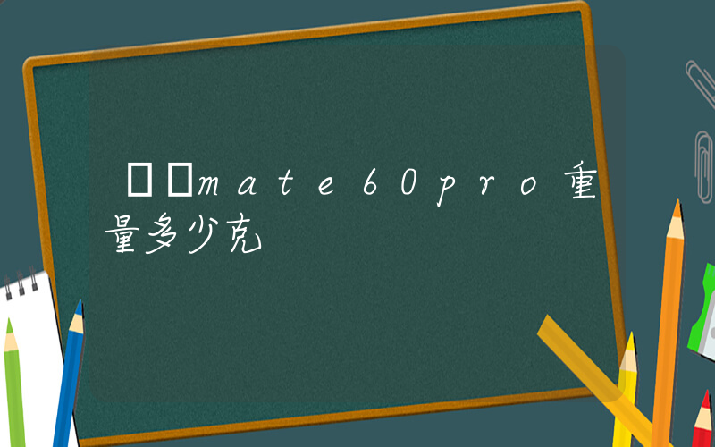 華為mate60pro重量多少克插圖