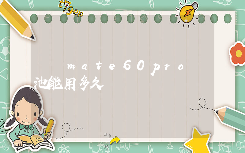 華為mate60pro電池能用多久插圖