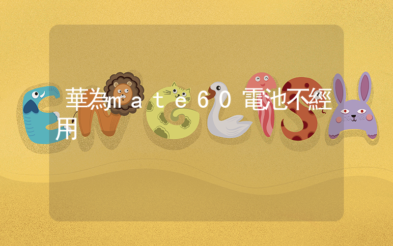 華為mate60電池不經用插圖