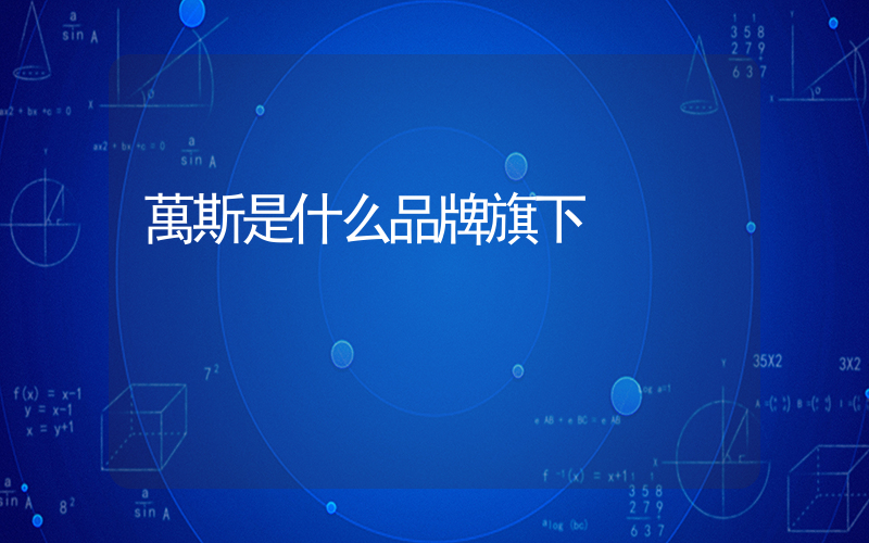 萬斯是什么品牌旗下插圖