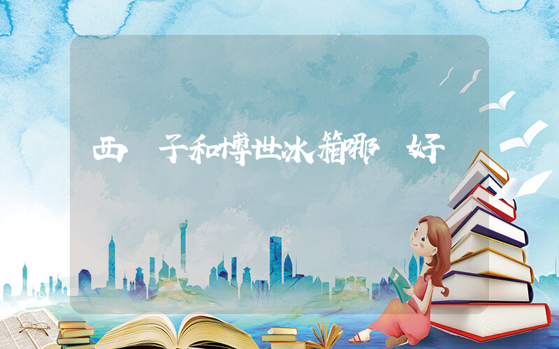 西門子和博世冰箱哪個好插圖