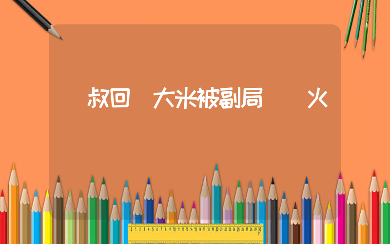 趙叔回應大米被副局長帶火插圖