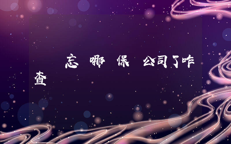 車險忘記哪個保險公司了咋查插圖