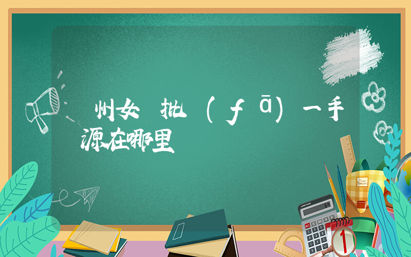 鄭州女裝批發(fā)一手貨源在哪里插圖