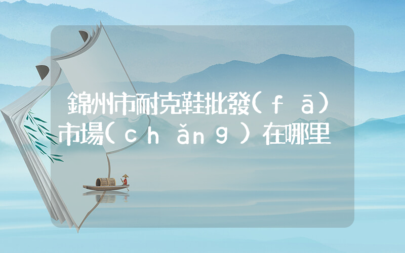 錦州市耐克鞋批發(fā)市場(chǎng)在哪里插圖