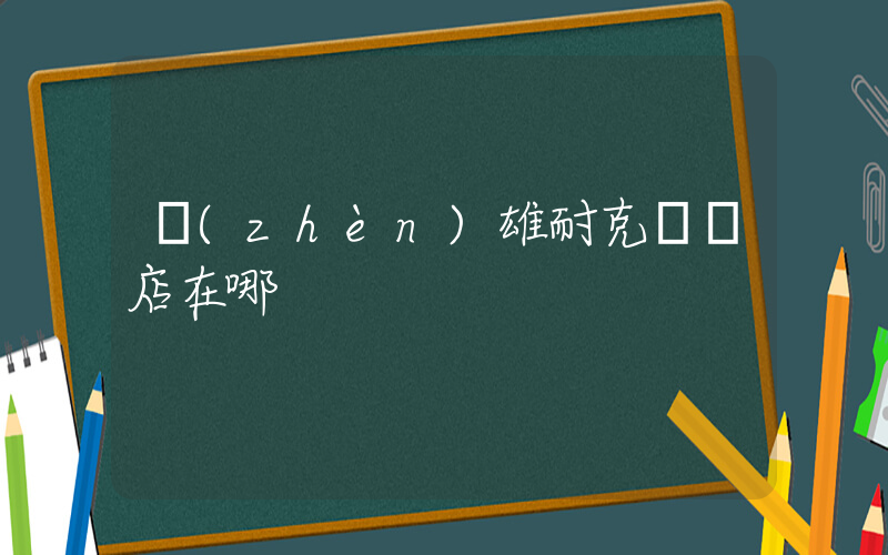 鎮(zhèn)雄耐克專賣店在哪插圖