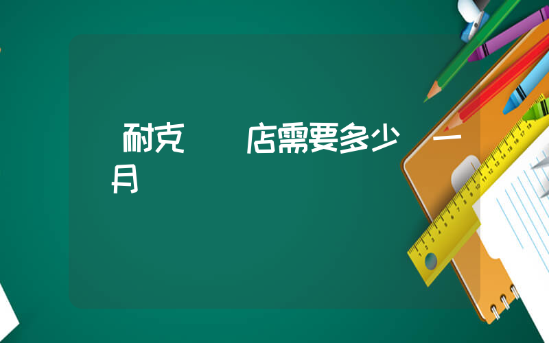 開耐克專賣店需要多少錢一個月插圖
