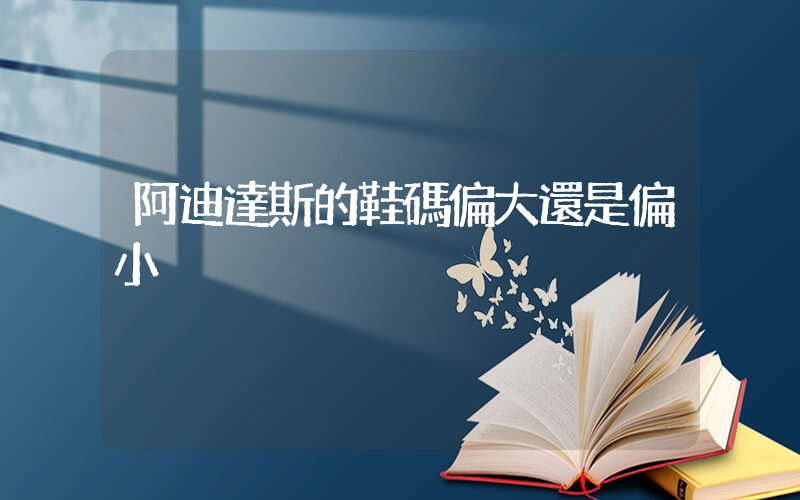阿迪達斯的鞋碼偏大還是偏小插圖