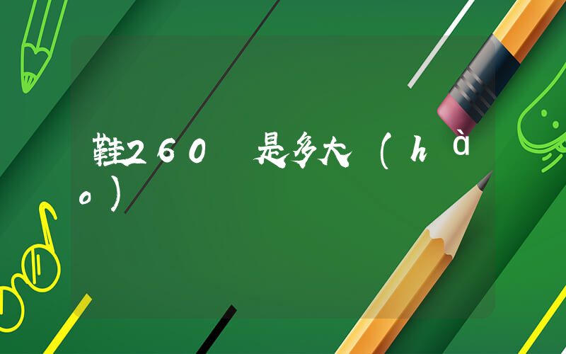 鞋260碼是多大號(hào)插圖