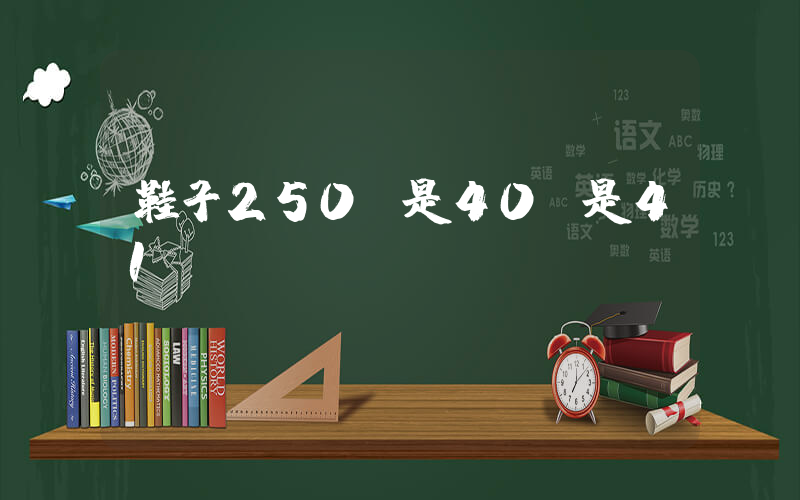 鞋子250碼是40還是41插圖