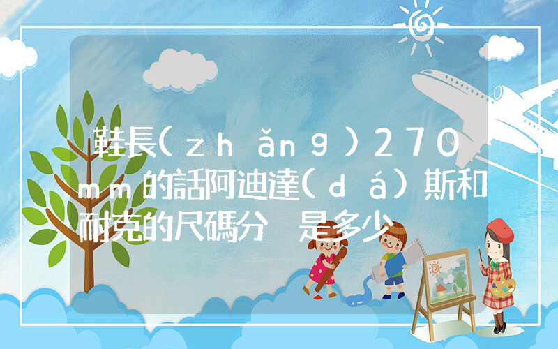 鞋長(zhǎng)270mm的話阿迪達(dá)斯和耐克的尺碼分別是多少插圖