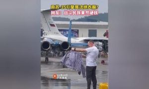 俄羅斯大叔用蘇35戰斗機尾流烘衣服縮略圖